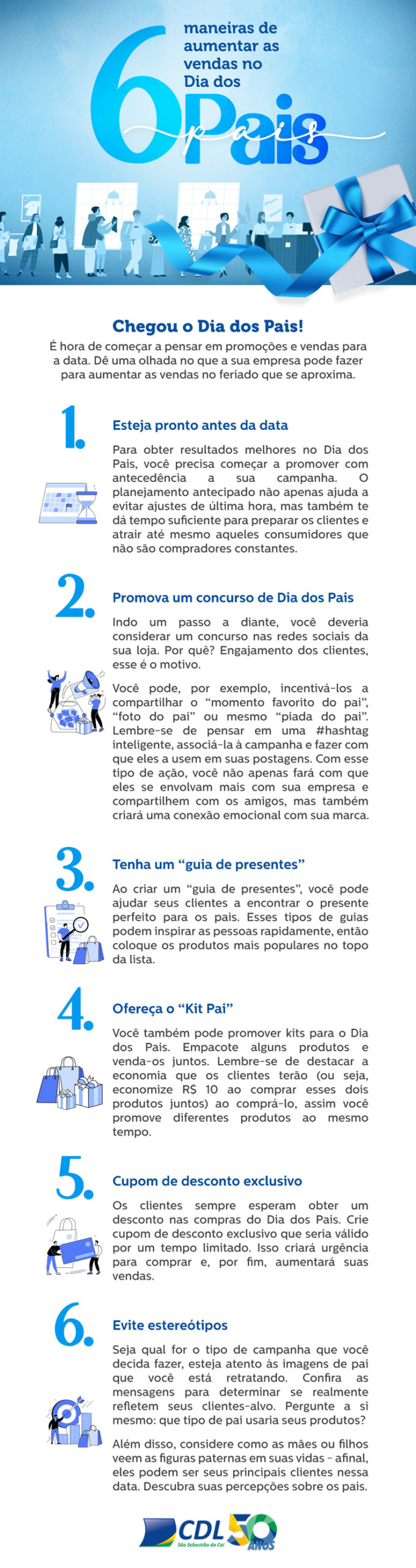 6 maneiras de aumentar as vendas no dia dos pais