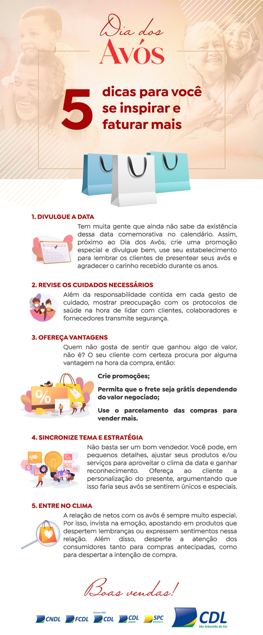 dicas para faturar mais dia dos avós campanha cdl